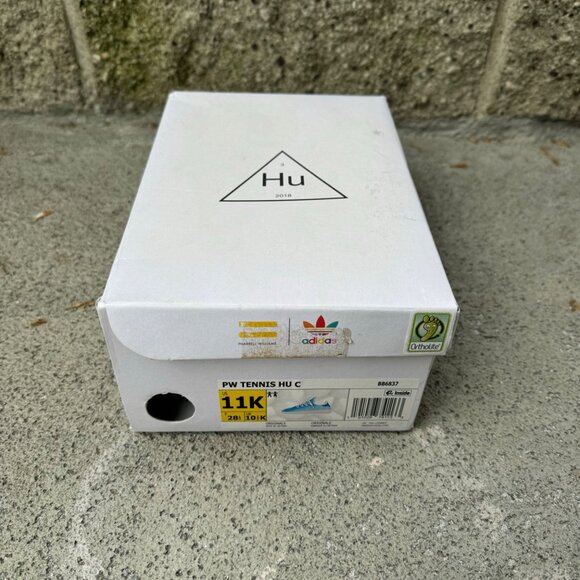 ADIDAS Pharrell Williams HU Tennis Sneakers Kids 11 Blue PW Unisex Running Shoes - Picture 12 of 12